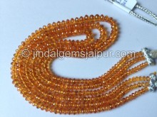 Fanta Spessartite Far Faceted Roundelle Shape Beads
